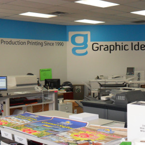 Graphic Ideals, one of the best printing companies in Phoenix, used custom vinyl wall decals to update our indoor business signs with our updated company logo and brand.