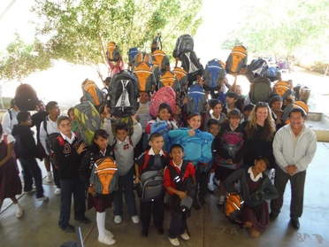 Adrian Vasquez, part of the Phoenix printing services business development team at Graphic Ideals, and his family collected backpacks and school supplies so 420 poverty stricken children could return to school in San Felipe, Mexico