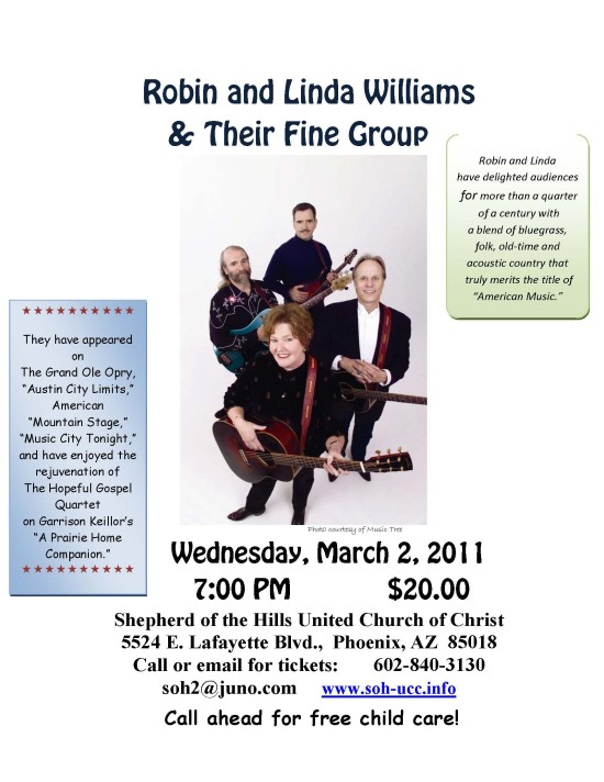 Church Music Concert Flyer Example - printed by Graphic Ideals in Phoenix, AZ