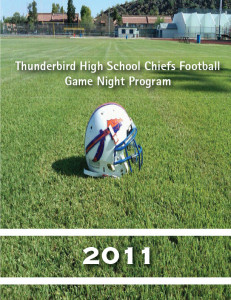Thunderbird High School Chiefs Football Game Night Program Booklet & Memory Book from 2011